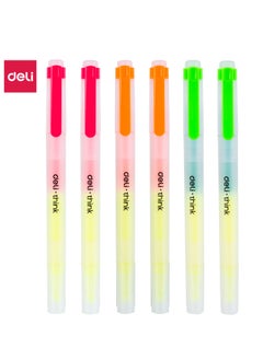 Deli 6-Piece Slim Pen Type Highlighter Multicolour  - Image 2