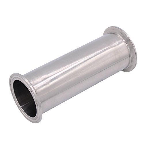 DERNORD Sanitary Spool Tube with Clamp Ends,Stainless Steel 304 Seamless Round Tubing With 2 inch Tri Clamp 64MM Ferrule Flange (Tube Length: 6 Inch / 152MM) - Image 1