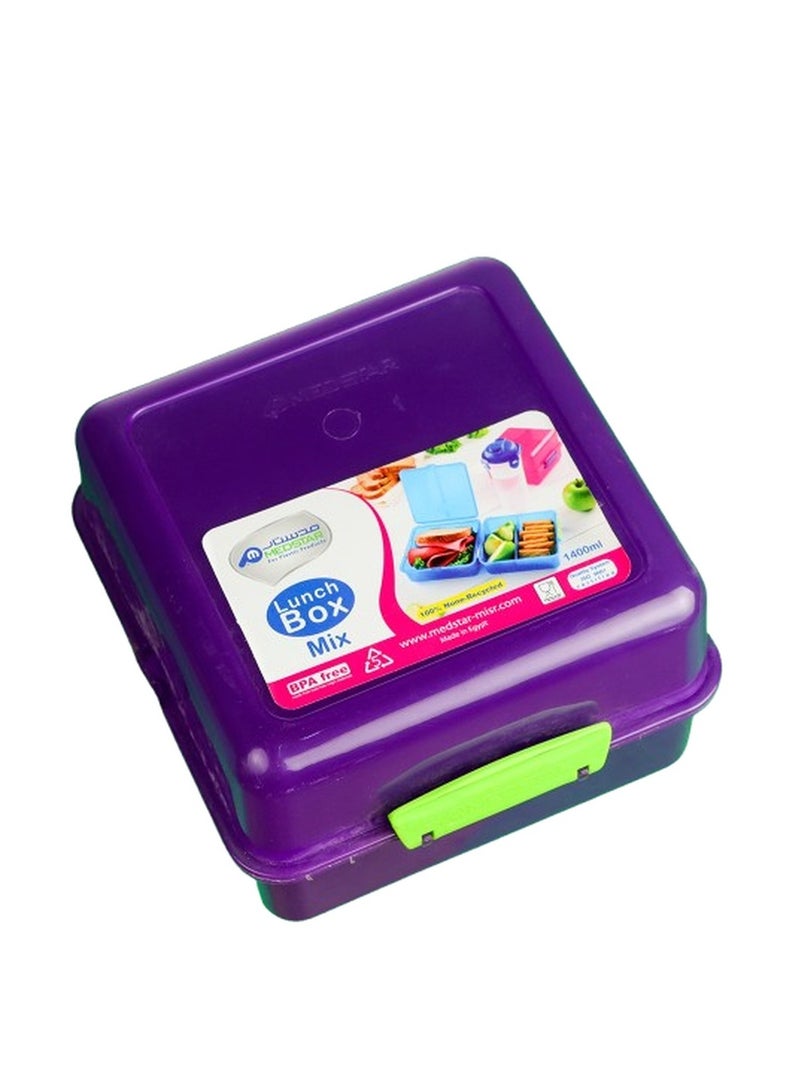 Medstar Lunch Box 1400 ML Purple - 7691  - Image 2