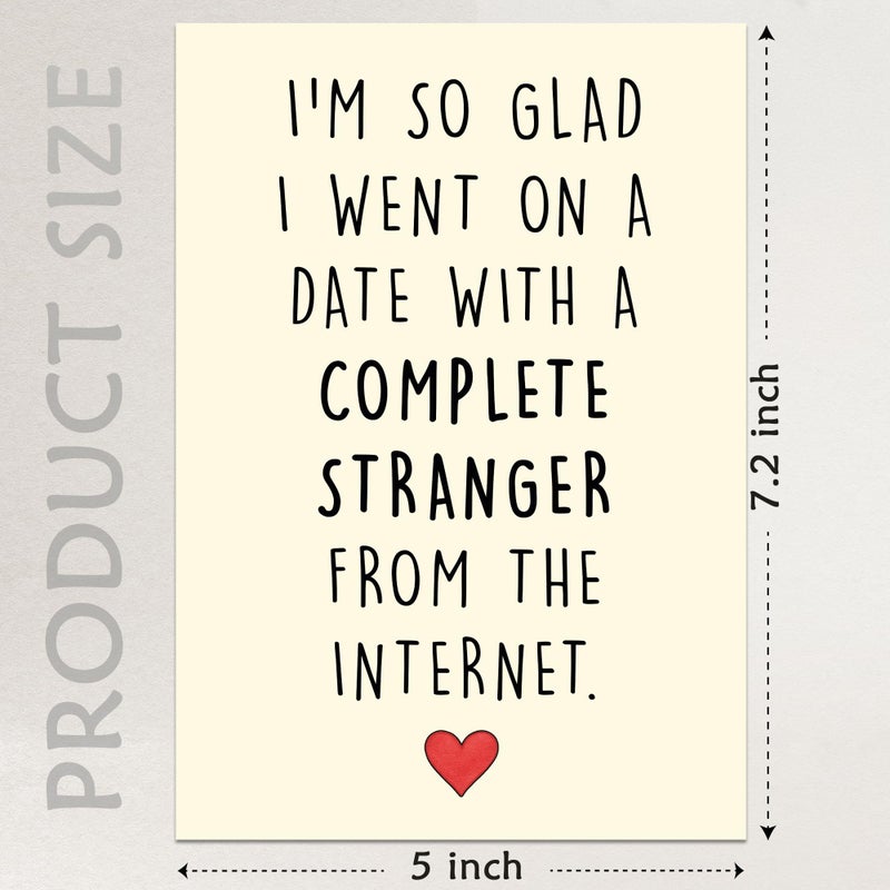 Cheerin Funny Anniversary Card with Envelopes - Humorous Love Cards for Him and Her - Romantic Card for Husband, Wife, Fiance, Boyfriend and Girlfriend - Hilarious Birthday Gift 5x7 Inch - Image 3