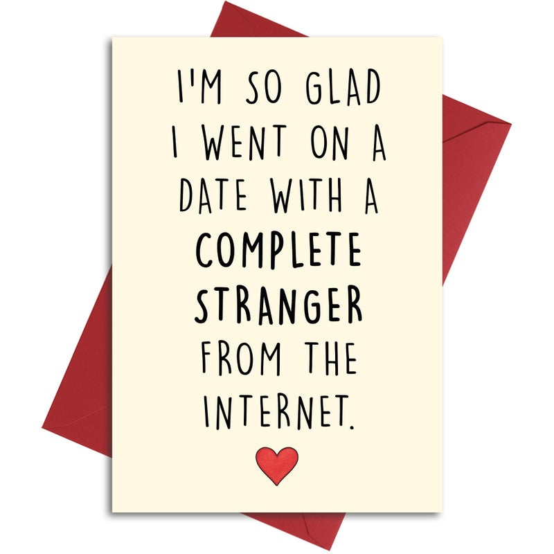 Cheerin Funny Anniversary Card with Envelopes - Humorous Love Cards for Him and Her - Romantic Card for Husband, Wife, Fiance, Boyfriend and Girlfriend - Hilarious Birthday Gift 5x7 Inch - Image 1