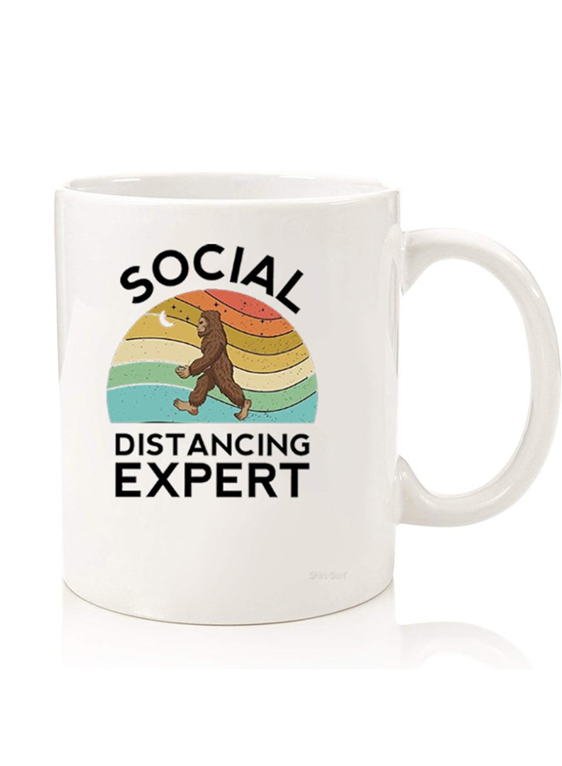 Theodor Premium Quality Two Sided Printed Coffee Mug Tea Cup For Home Office, Kids Men Women Social Distancing expert black - Image 1