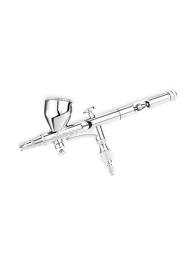 NIBEMINENT Gravity Feed Dual Action Airbrush Kit Silver