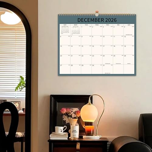 PIOOJK 2026 Wall Calendar 12 Month, Wall Calendar from January 2026 to December 2026, Large Hanging Calendar, Thick Paper, Perfect for Home and Office Monthly Organizing & Planning, Julian Dates, 14"x11" - Image 3