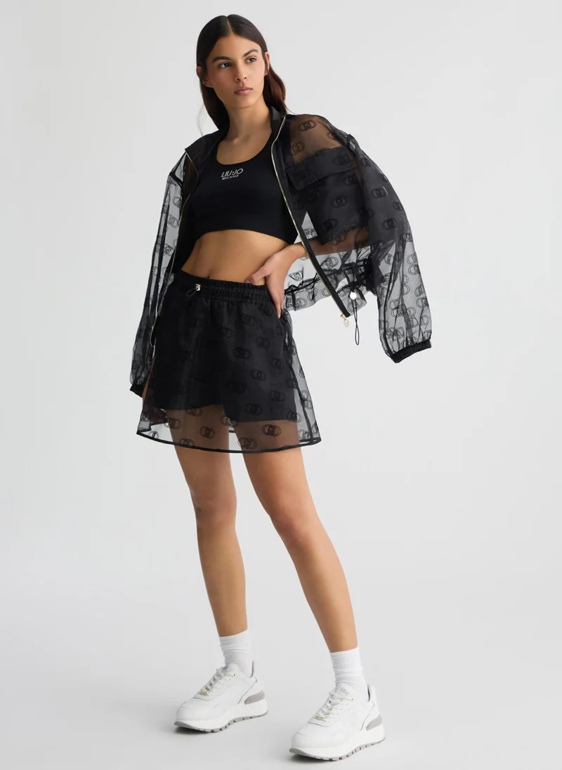 Liu Jo Printed organza miniskirt