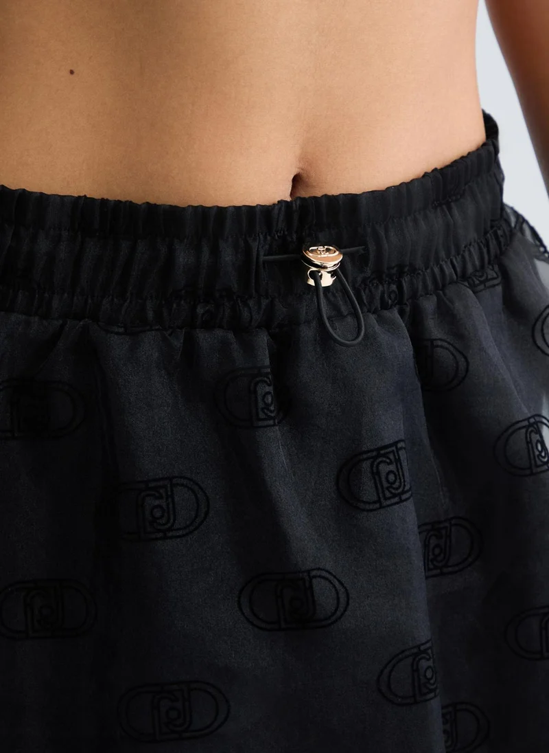 Liu Jo Printed organza miniskirt