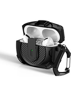 Compatible With Airpods 4Th Generation Case With Keychain Automatic Snap Switch Secure For New Airpods 4 Charging Cover 2024 Strong Drop Protection Black