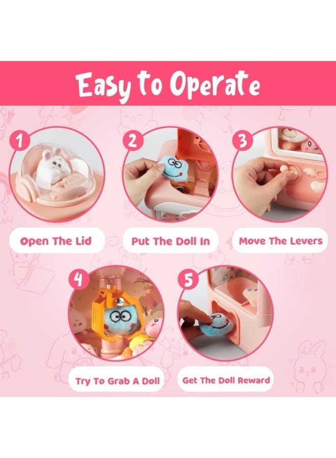 general 1 Pcs Kids Interactive Doll Claw Machine Toy - Built-in Music & Lights, Auto/Manual Modes with Gashapon Capsules Included | Perfect Birthday/Holiday Gift for Kids Ages 3-10 - Image 5