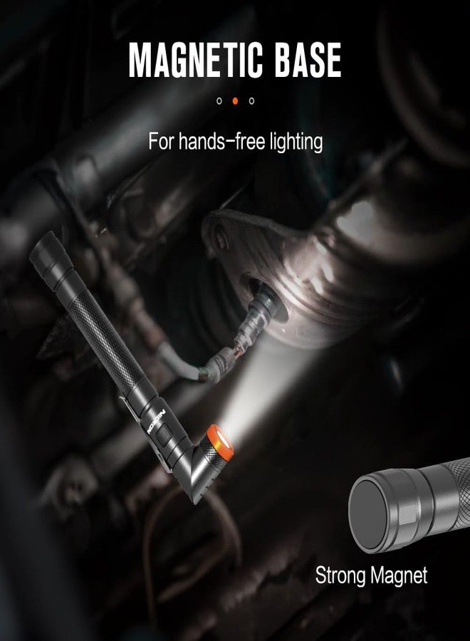 NICRON B73R Pen Flashlights 90 Degree Rotatable Flashlight 300 Lumen 4 Modes with SOS Rechargeable Flashlight, IPX4 Waterproof, Magnetic Light for Work,Repair, Emergency - Image 4
