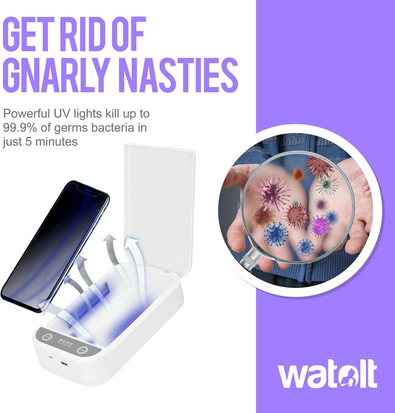Watolt UV Light Sanitizer - Cell Phone Sanitizer Sterilizer Cleaner Box for Smartphone iPhone - Image 5