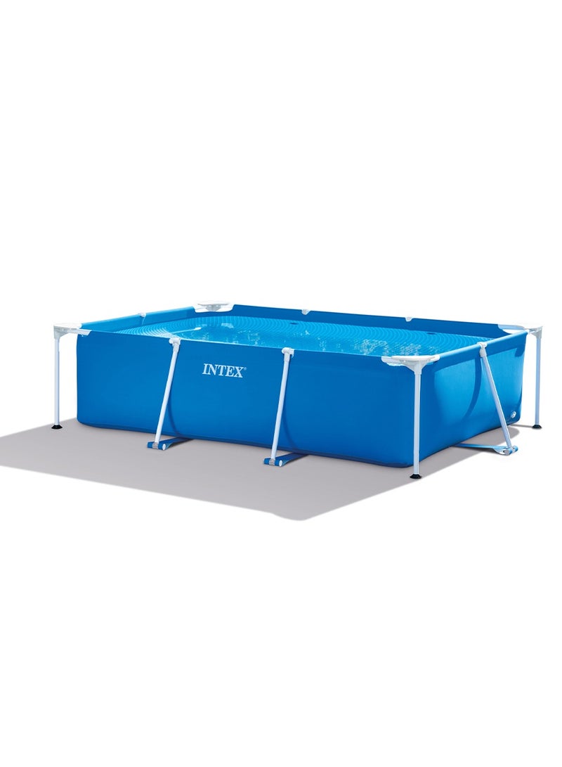 INTEX Superior Strength And Longer Durability Sturdy Rectangular Unisex Frame Swimming Pool Blue Model 28272 Summer Fun Water Play 300x200x75cm - Image 1