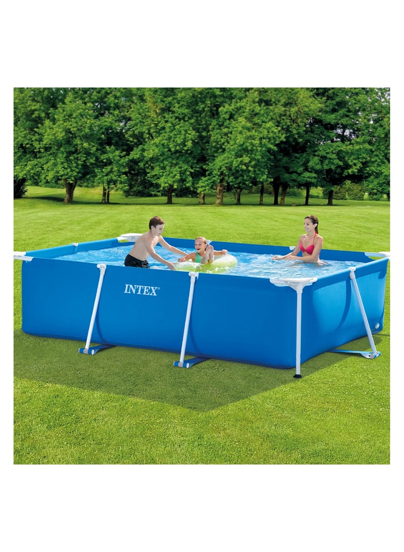 INTEX Superior Strength And Longer Durability Sturdy Rectangular Unisex Frame Swimming Pool Blue Model 28272 Summer Fun Water Play 300x200x75cm - Image 2