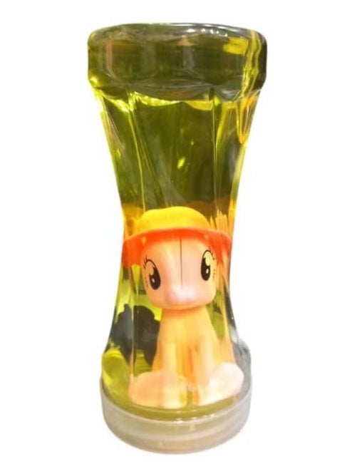 Crystal Slime Bottle with Unicorn Figure (Yellow)