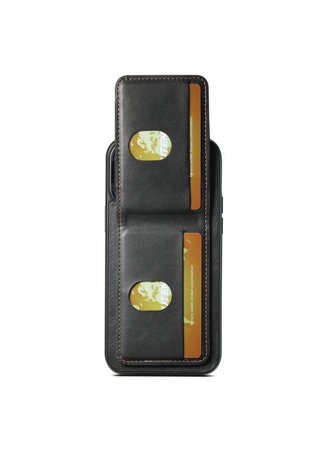 Suteni Case For iPhone 11 Pro Max H03 Oil Wax Leather Wallet Stand Back Phone Case - Image 5