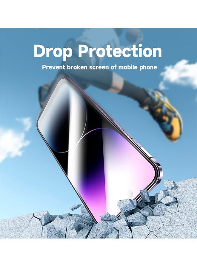 iPhone 15 Pro Max 6.7 Inch Full-Coverage Privacy Protection Tempered Glass Screen Protector Built-In Dust Filter And Dust-Proof Installation Tool Black - Image 2