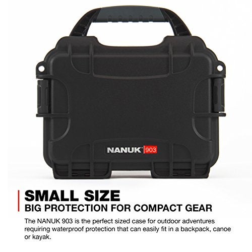 NANUK Small Series 903 Lightweight NK-7 Resin Waterproof Case with Foam for Point & Shoot Camera or Smartphone, Black - Image 2