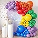 MEBAY Rainbow Balloon Arch Kit 155Pcs 18 12 5 inch Colorful Latex Balloons Garland for Birthday Baby Shower Wedding Engagement Anniversary Party Decorations - Image 2