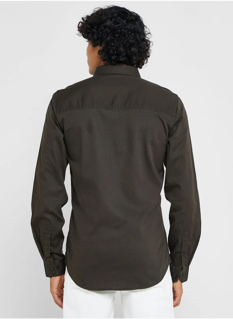 Seventy Five Pure Cotton Casual Double Pocket Shirt