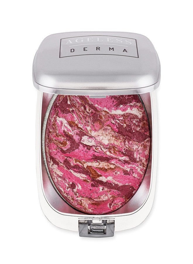 Ageless Derma Baked Mineral Makeup Healthy Blush (Raspberry Frost). Highlighter Makeup - Image 1