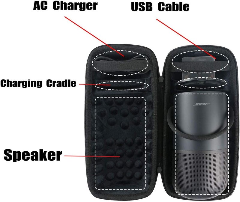 Khanka Hard Travel Case for Bose Portable Smart/Home Speaker (Triple Black) - Image 4