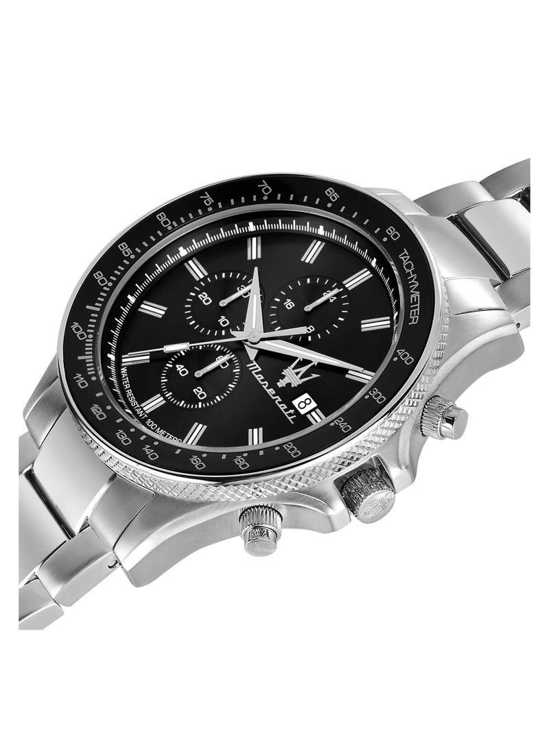Maserati Maserati Sfida Quartz Black Chronograph Dial Steel Bracelet Men’s Watch R8873640015 - Image 2