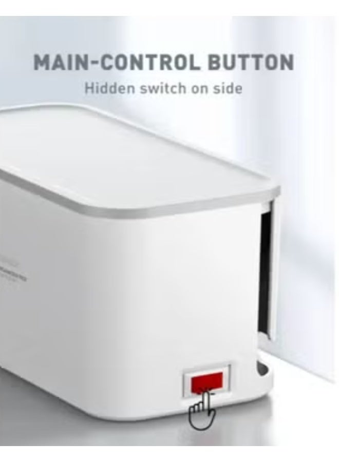 ريبنيو صندوق منظم سلك تمديد الطاقة 5 في 1 من  مع شاحن لاسلكي 15 وات و5 شريط منافذ عالمية و20 وات USB-C PD3.0 و18 وات USB-A SN5309 منافذ شحن سريع وكابل 2 متر - Image 5