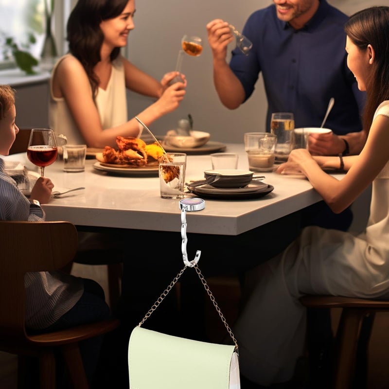 BEAVOING Purse Hook for Table, Set of 6 Purse Hanger Foldable Purse Holder Womens Bag Purse Hook for Purse - Image 4