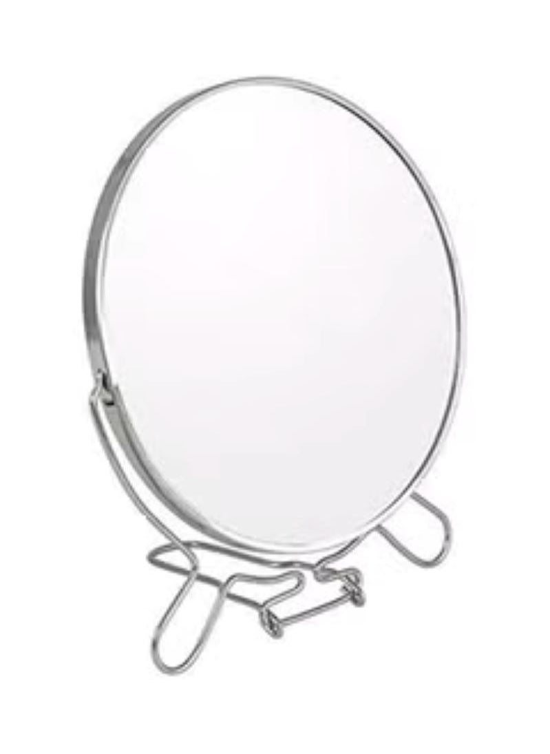 Generic Double-sided circular mirror on stand - 14 cm 
