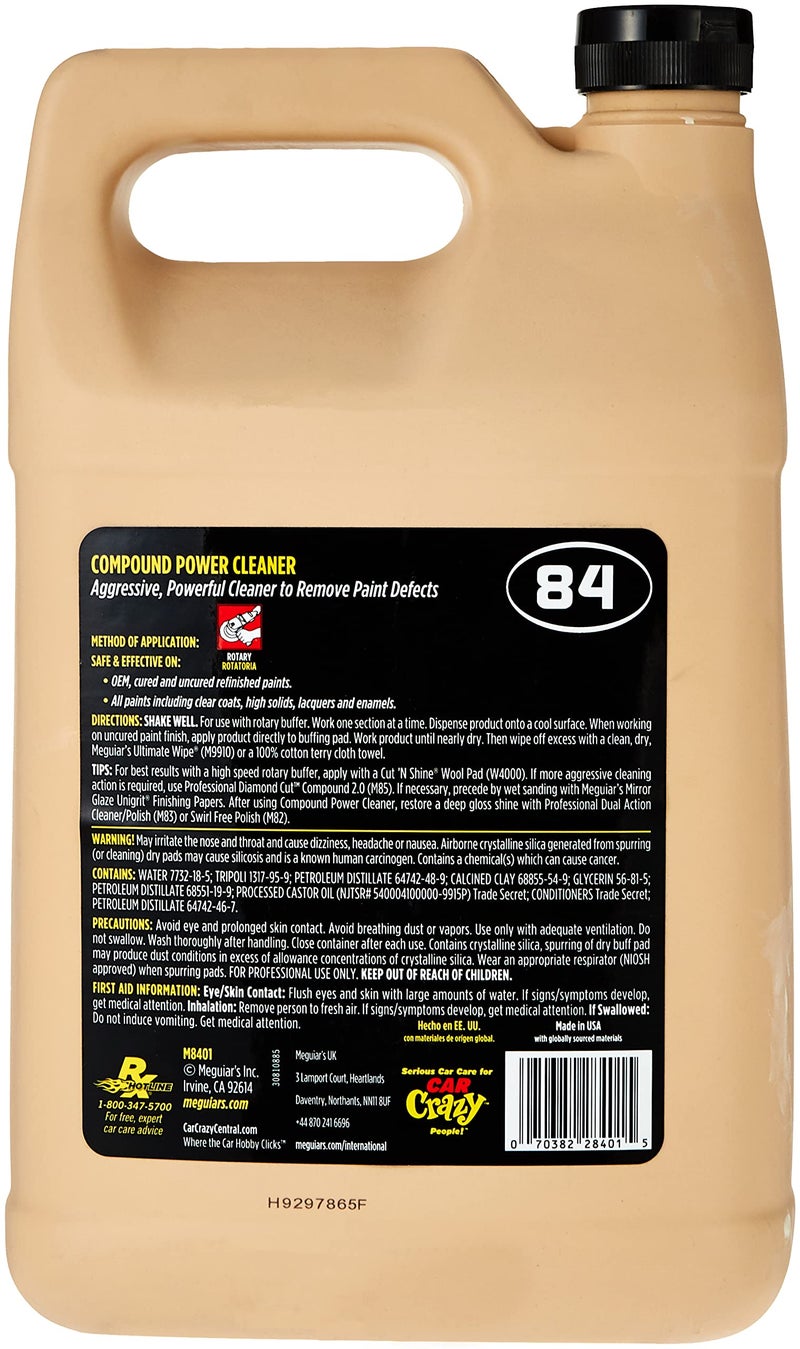 Meguiar's M8401 Mirror Glaze Professional Compound Power Cleaner, 1 Gallon - Image 2