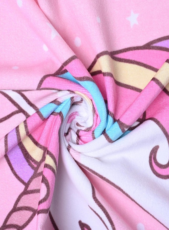 MumsLap Kids Bath Towel | Pink Color Unicorn Print Towel for Baby Girl & Boy | Premium Soft & Absorbent 100% Cotton Drying Towels |380 GSM |Versatile for Bath, Pool and Beach_(Pack of 1) - Image 5