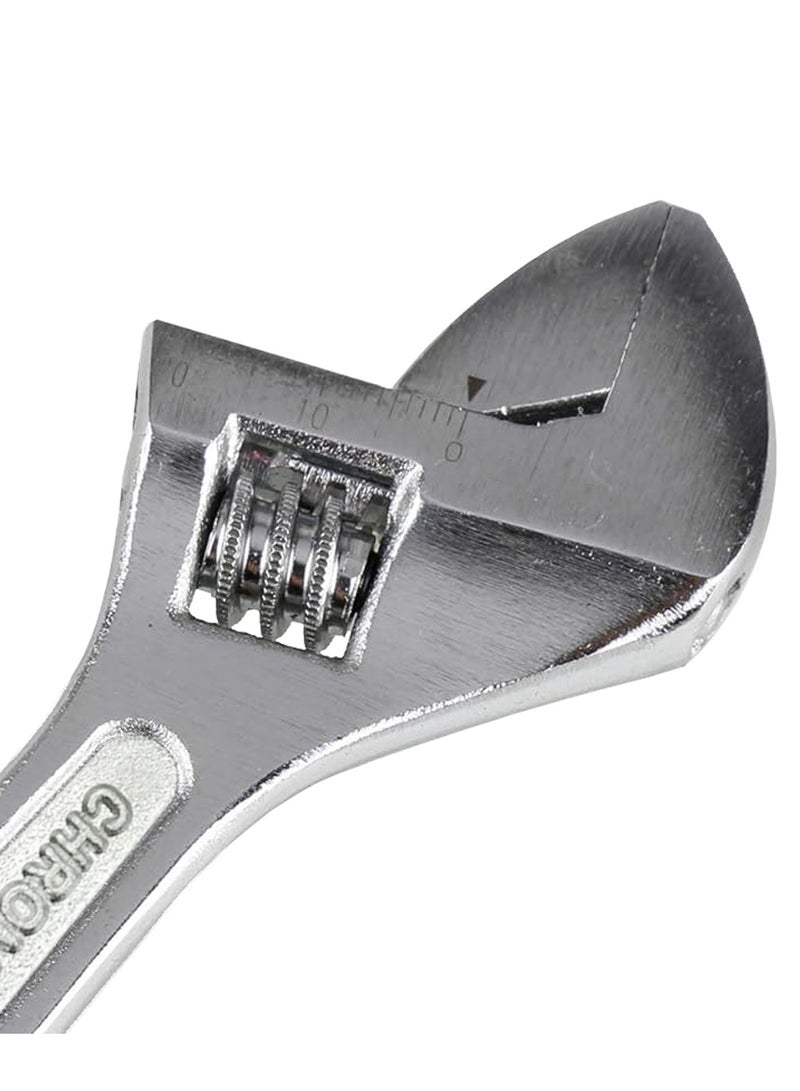 Hero 10 Inch Adjustable Wrench – Cr-V Chrome Vanadium Steel, Heavy Duty Spanner with Scale, Wide Jaw, Rust Resistant, Strong and Durable Hand Tool for Home, Auto, and DIY Repairs - Image 2