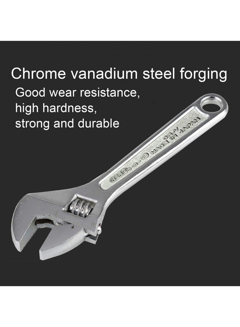 Hero 10 Inch Adjustable Wrench – Cr-V Chrome Vanadium Steel, Heavy Duty Spanner with Scale, Wide Jaw, Rust Resistant, Strong and Durable Hand Tool for Home, Auto, and DIY Repairs - Image 3