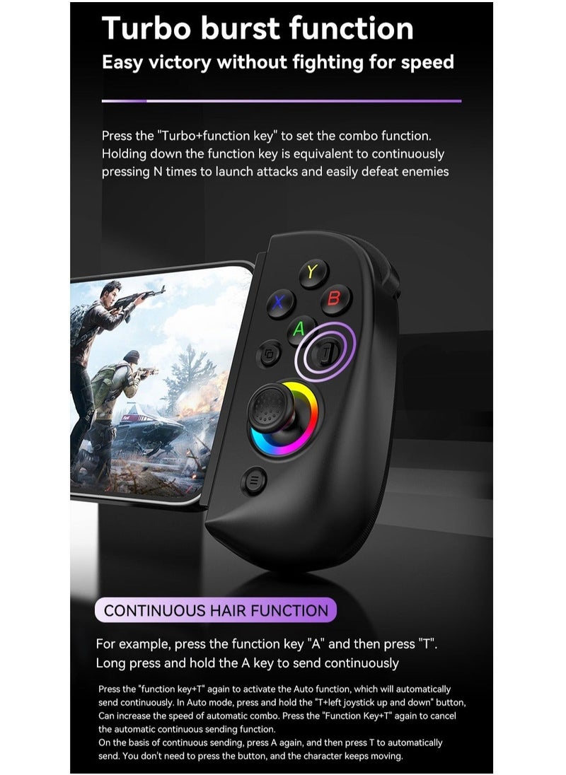 Generic - D8 Mobile Gaming Controller for iPhone/Android/PC/Nintendo Switch/PS4, Cloud Games, with Hall Effect Joystick, 6 Axis Gyro (Blue and Green) - Image 1