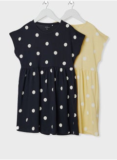 Kids 2 Pack Polka Dot Dress