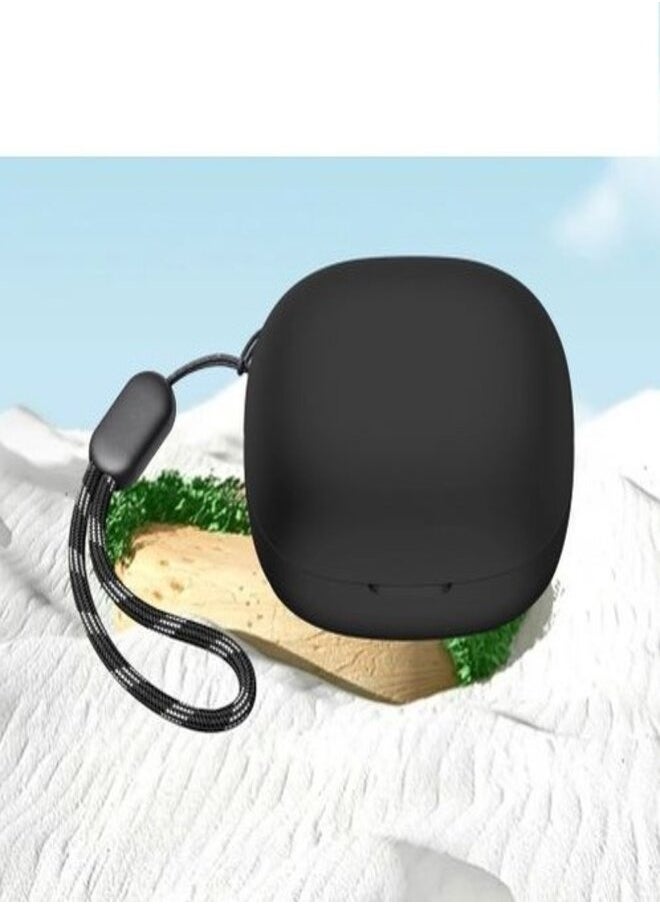 Generic Compatible Case for  Soundcore R50i NC / P30i Protective Case Cover with Carabiner Black  - Image 3