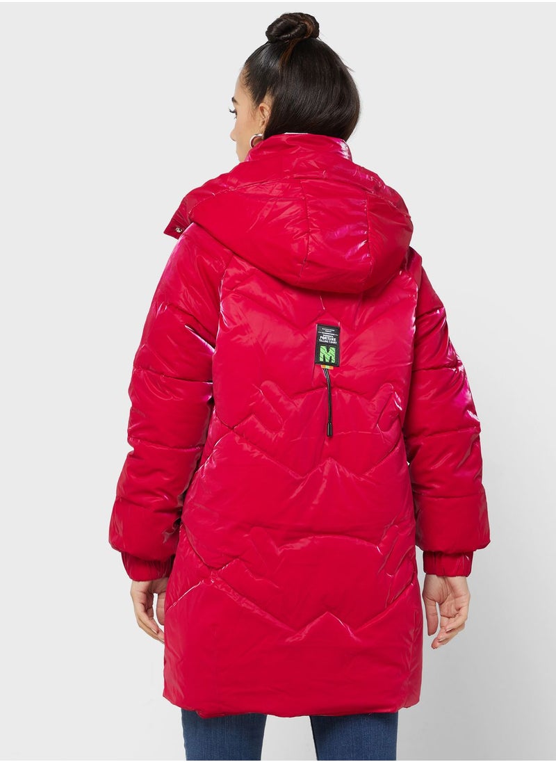 Ginger - Urban Minx Longline Padded Jacket - Image 1