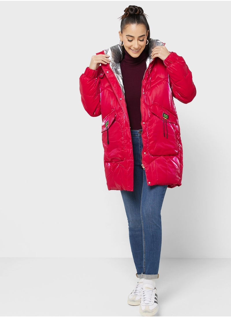 Ginger - Urban Minx Longline Padded Jacket - Image 1