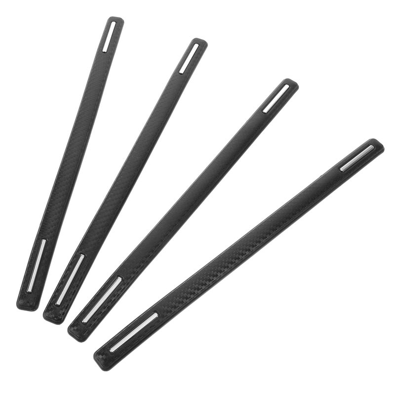 4 Pcs Car Door Edge Protector Trim Strip Black Scratch Resistant Noise Reduction Bumper Guard - Image 2