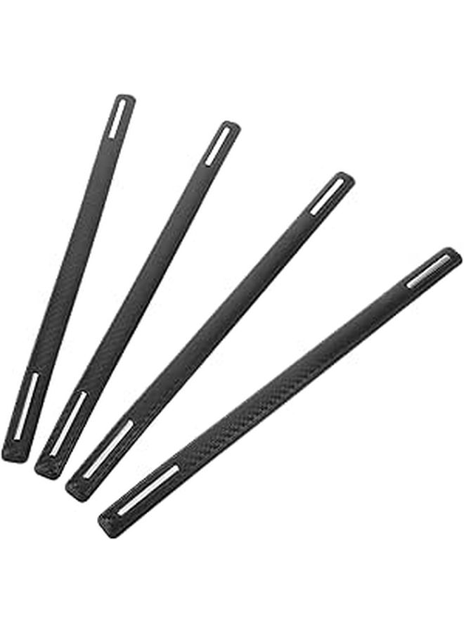 4 Pcs Car Door Edge Protector Trim Strip Black Scratch Resistant Noise Reduction Bumper Guard - Image 1