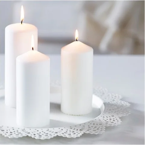 Ikea Candle Plate Tray White Color 37 cm Decoration Presentation Candle Plate