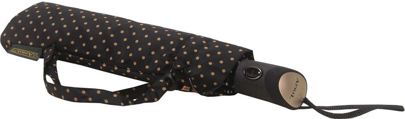 April Fully Automatic Luxury Umbrella Yellow Polka Dot Black  - Image 3