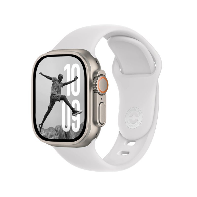 DONEGANI SB Band for Apple Watch Bands Women Men Se Ultra 2 40mm 44mm 46mm 42mm 45mm 41mm 38mm 49mm Series 10 9 8 7 6 5 4 3 iWatch Sport Strap Silicone White - Image 1