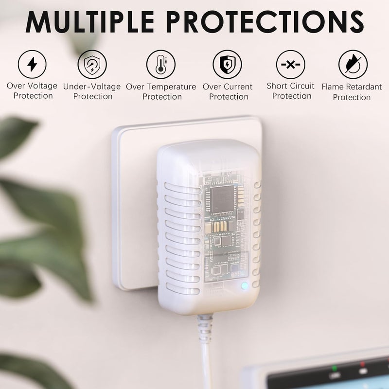 Pinkind 5V Charger Compatible with VTech VM901 VM919HD VM919-2HD VM819 VM819-2 PU Baby Monitor Handheld Screen Parent Unit, Universal Baby Monitor Power Adapter with 5Ft Cord - Image 5