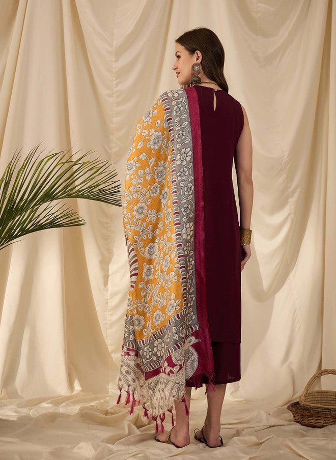 InWeave كُرتا مارون للنساء من إن ويف مع بالازوس ودوباتا - Image 3