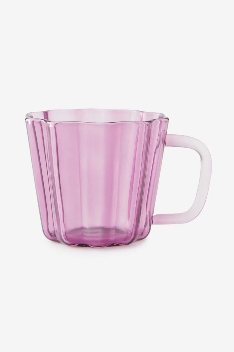 Typo Glass Flower Mug