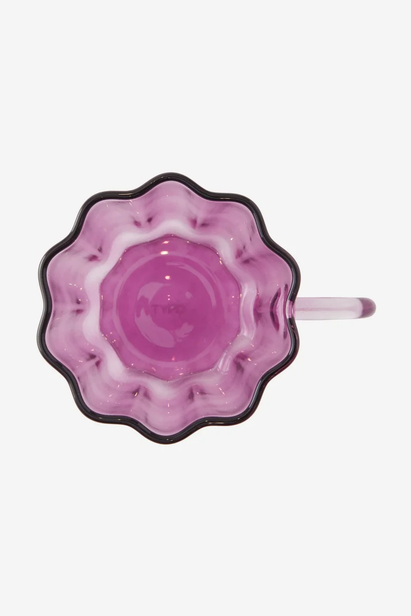 Typo Glass Flower Mug