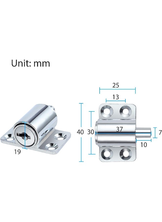Rubik Sliding Window Door Push Lock with 2 Keys, Child Safety Protection Anti Theft Patio Stopper Security Lock (Silver, 2 Pack) - Image 3