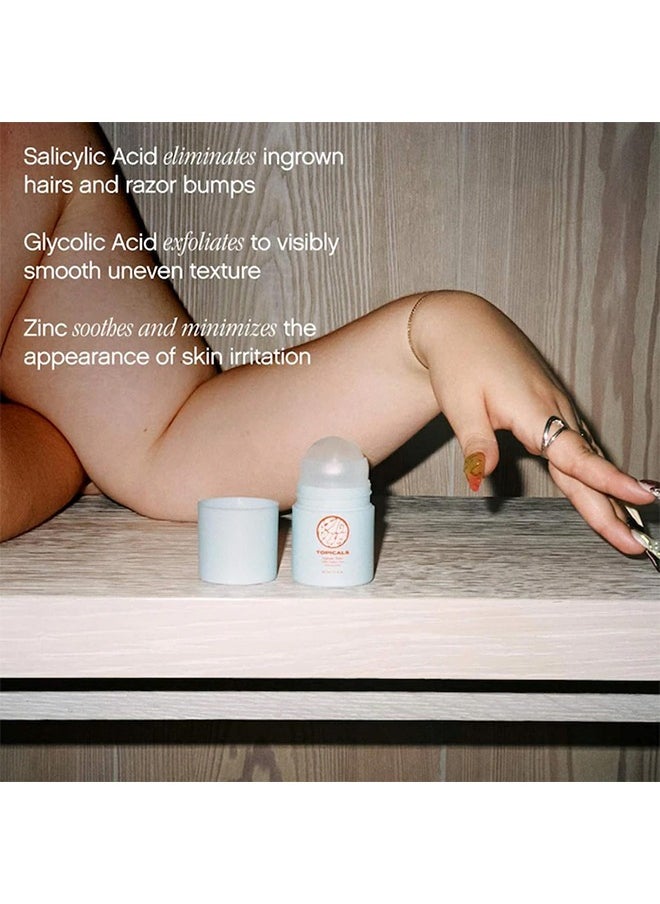 TOPICALS Ingrown Tonic Lolion Tonique Pour Poils Incarne, with Salicylic Acid, AHAs and BHAs, Daily Treatment for Razor Bumps, Irritation and Ingrown Hairs, Suitable for Face & Body, 50ml / 1.7 fl.oz  - Image 3