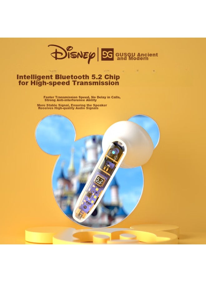 Gusgu Disney Co-branded True Wireless Bluetooth Earphones, Semi-in Ear Music Sports Running Noise-cancelling Headphones, Compatible With Apple Huawei Xiaomi Phones, Yellow Ce-823v - Image 5
