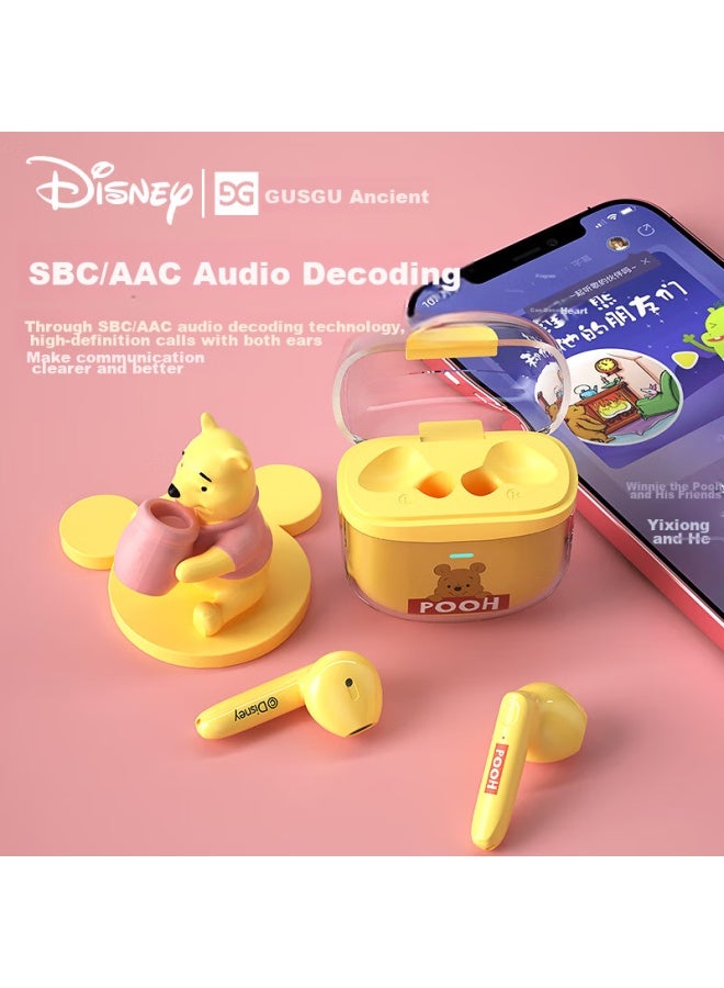 Gusgu Disney Co-branded True Wireless Bluetooth Earphones, Semi-in Ear Music Sports Running Noise-cancelling Headphones, Compatible With Apple Huawei Xiaomi Phones, Yellow Ce-823v - Image 4